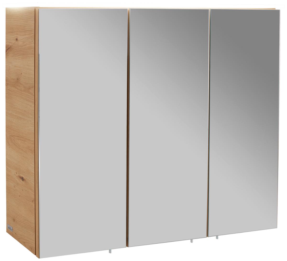 Omara Z Ogledalom Avensis 312 - barve hrasta/prozorno, Moderno, steklo/leseni material (75/73/20,5cm) - Mömax