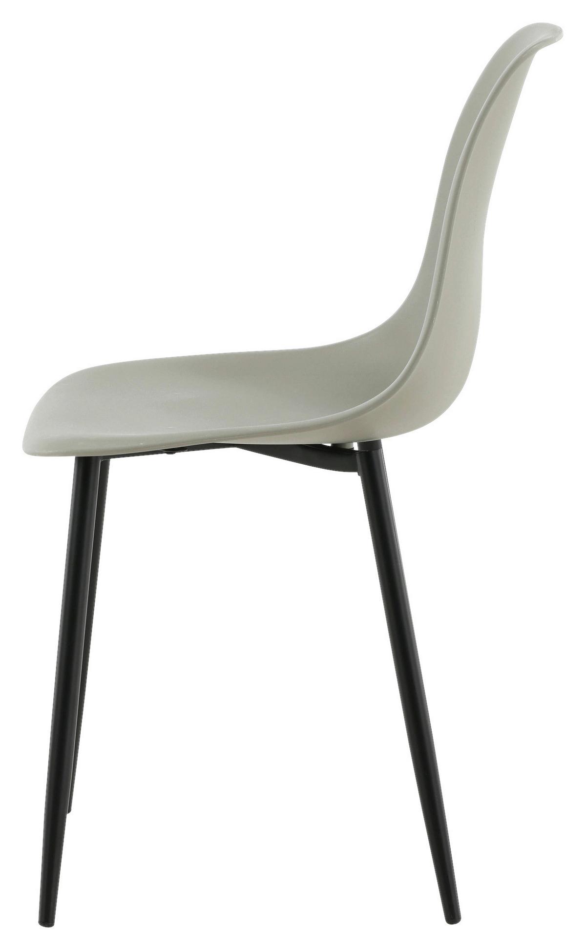 STUHL-SET POLAR - Schwarz/Grau, Design, Kunststoff/Metall (45,5/81/58cm) - Livetastic