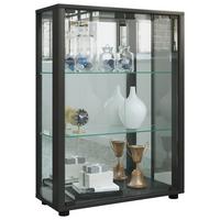 Vitrine Sintalo ca. 60x80 cm Schwarz - Schwarz, MODERN, Glas/Holzwerkstoff (60/80/25cm) - MID.YOU