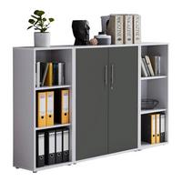 AKTENSCHRANK OFFICE EDITION - SW SET 2 - Anthrazit/Hellgrau, MODERN, Holzwerkstoff (172,6/113,6/33cm) - MID.YOU