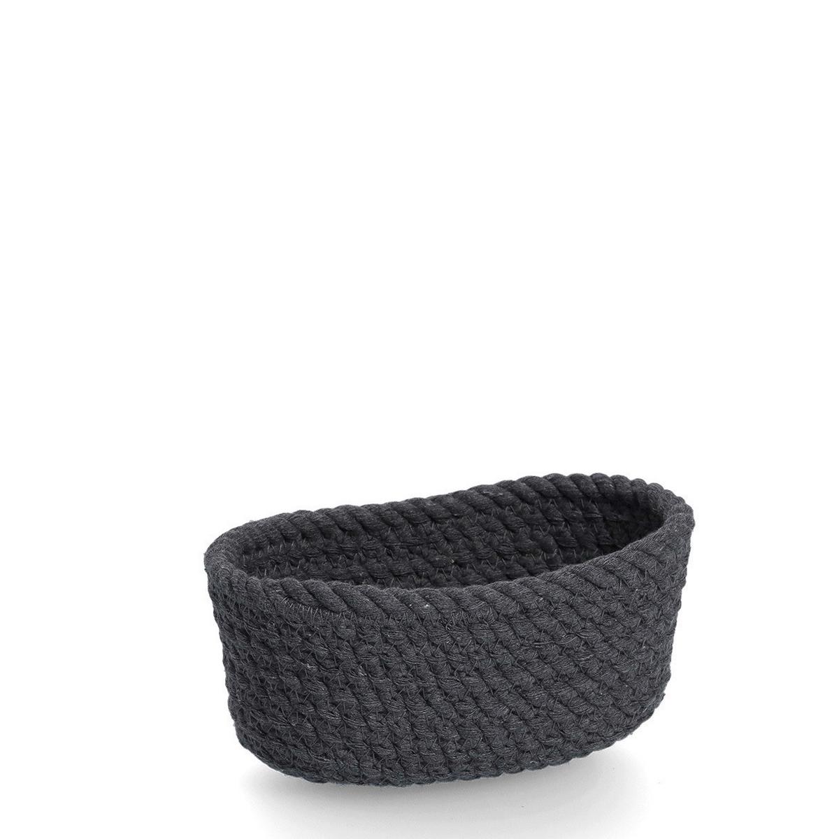 Korbset Dunkelgrau, 3er-Set - Dunkelgrau, Basics, Textil (24/17/13cm)