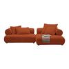 Wohnlandschaft Casimir Kupferfarben - Schwarz/Kupferfarben, LIFESTYLE, Kunststoff/Textil (310/180cm) - Premium Living