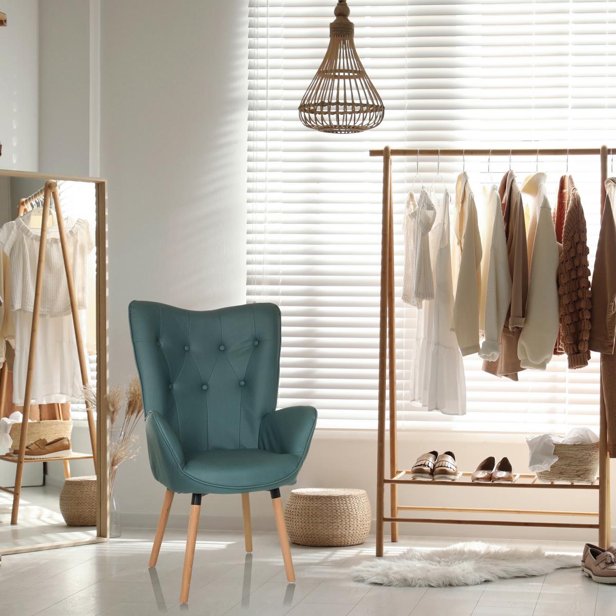 Fotelj Havenio I, Metino Zelena - barve bukve/metino zelena, Moderno, tekstil/les (70/106/75cm) - MID.YOU