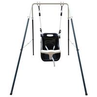 Schaukel Anthrazit/Creme - Anthrazit/Creme, KONVENTIONELL, Kunststoff/Metall (94/118/146cm) - Ambia Garden