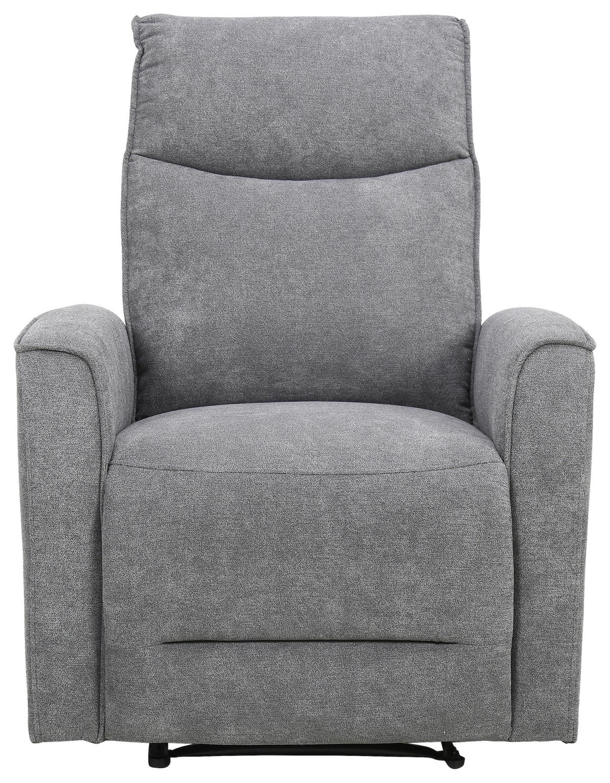Fotelja S Relaks Mehanizmom Leon - siva/crna, Konvencionalno, tekstil/plastika (85/105/97cm) - Mömax