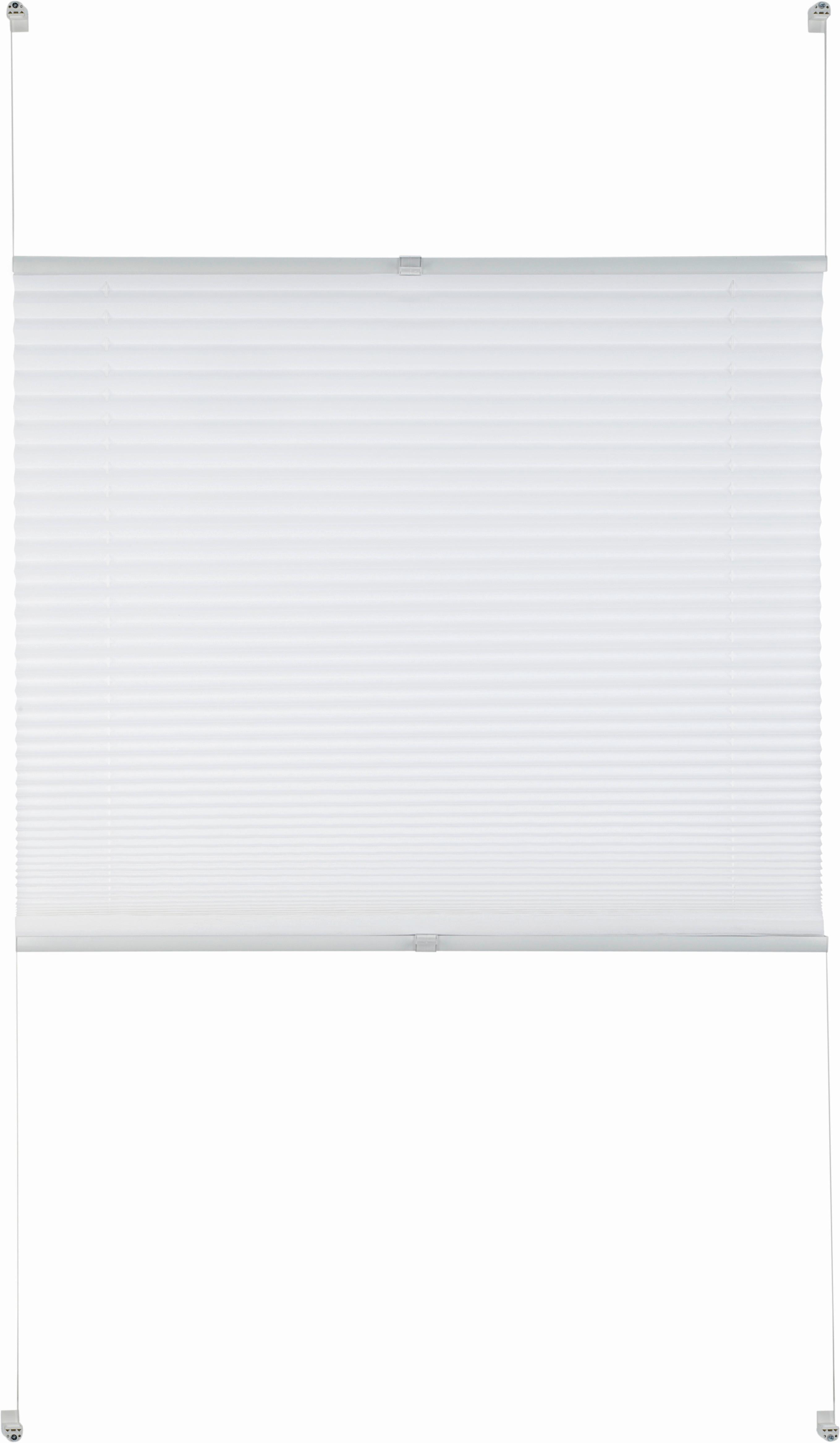 Plissee Light Weiss ca. 50x130cm - Weiss, Textil (50/130cm) - Premium Living