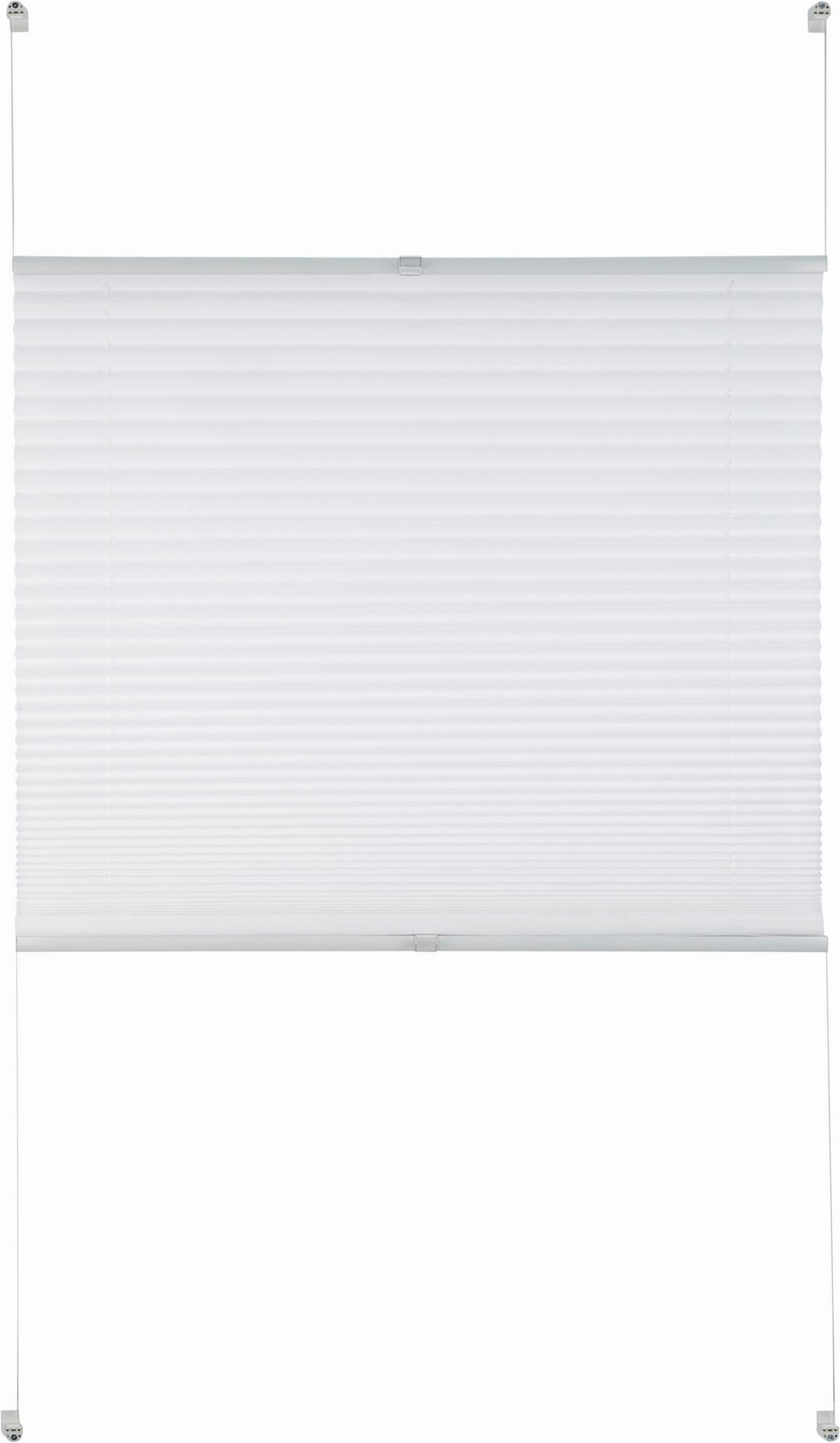 Plissee Light Weiß ca. 50x130cm - Weiß, Textil (50/130cm) - Premium Living