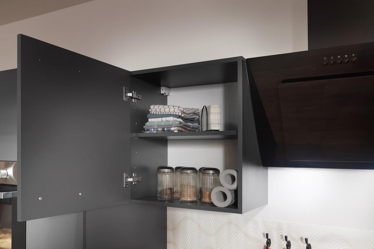 Kuhinjski Blok Z Aparati Oliver, 310cm - srebrne barve/siva, Design, kovina/leseni material (310cm) - Respekta