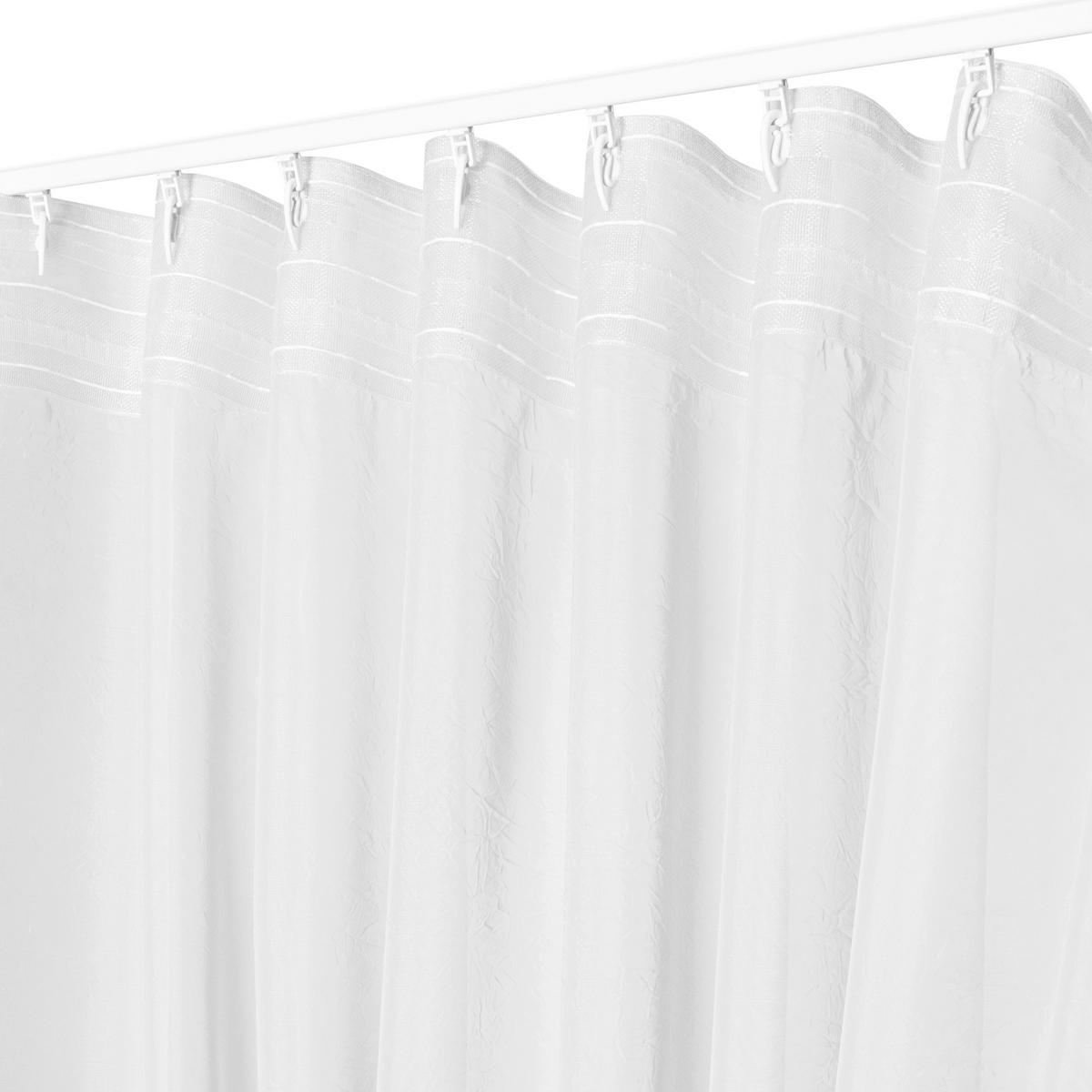 ZASŁONA GOTOWA 0084449 MATHIS BLANC - biały, Basics, tkanina (280/280cm)
