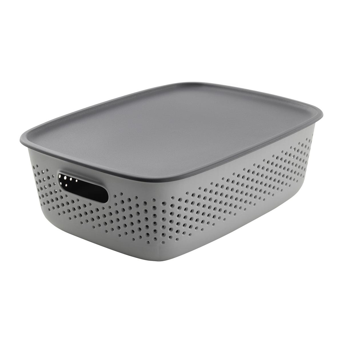 Coșuleț pentru depozitare Maja - cca. 10L - gri, Modern, plastic (39/29/13cm) - Mömax