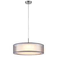 Viseča Svetilka Chloe - siva, Design, kovina/tekstil (50/150cm) - Globo