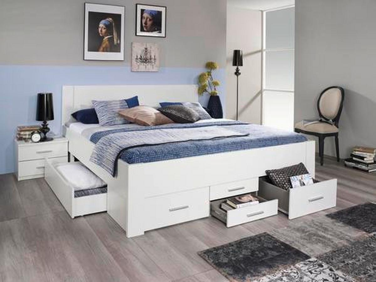 ŁÓŻKO ZE SCHOWKAMI ISOTTA - biały, Konventionell, materiał drewnopochodny (180/200cm) - Rauch Möbel