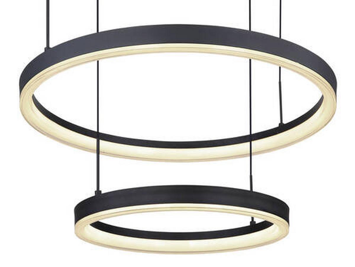 Viseča Led-svetilka Augusto, S Sijalko - zlate barve/črna, Design, kovina/umetna masa (66,5/60/150cm) - Globo