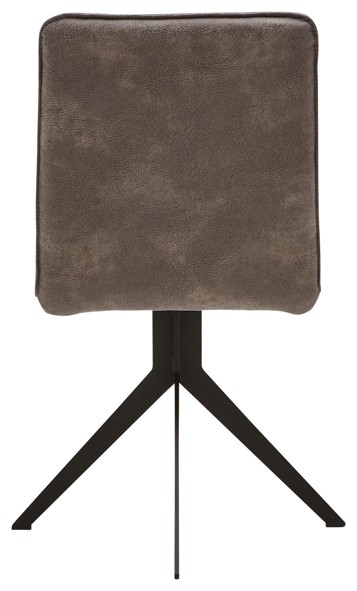 KRZESŁO MALIBU - czarny/szarobrązowy, Design, metal/tkanina (46,5/87/64cm) - Voleo