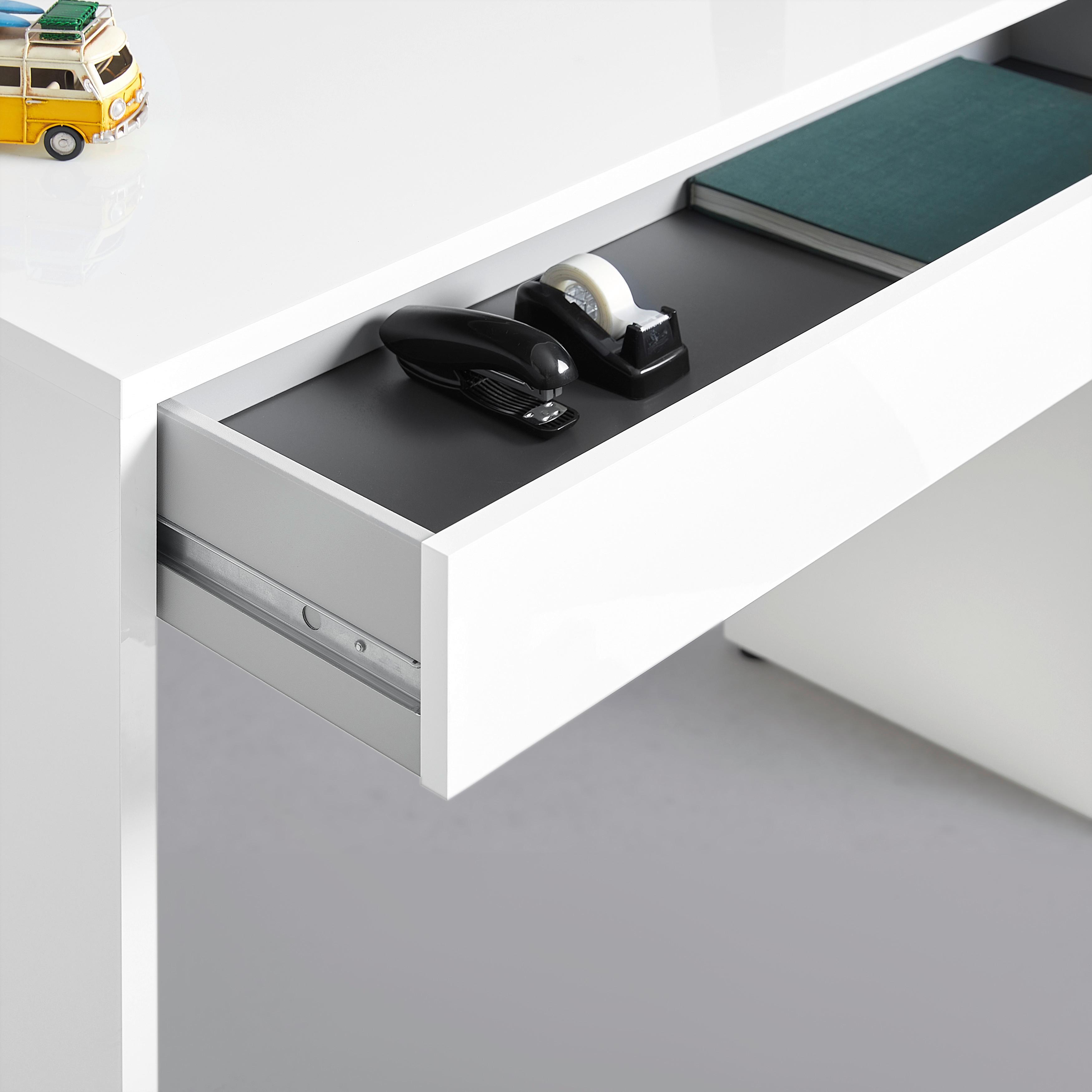 SKRIVBORD ESPRESSO - vit, Modern, trämaterial (100/81,4/40,5cm) - Mömax