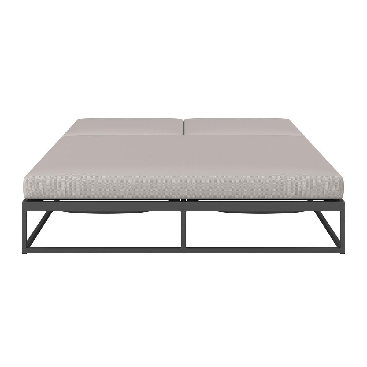 Ležaljka Berry - svijetlo siva, Moderno, metal/tekstil (143/24/200cm) - Bessagi Garden