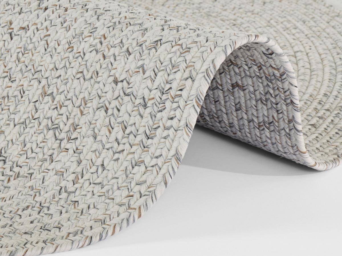 Outdoorteppich Trenzado Creme Ø ca. 150cm - Multicolor/Creme, Design, Kunststoff (150cm)
