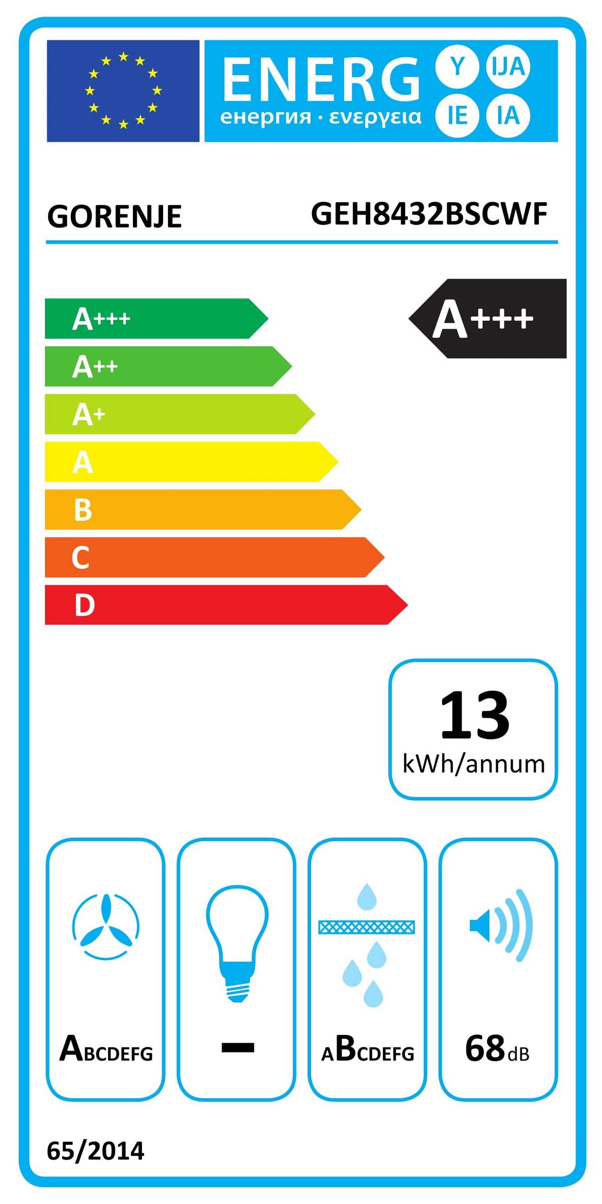 Kochfeld-Dunstabzug-Kombi GEH8432BSCWF - Schwarz, MODERN, Glas/Metall (83/23,3/52cm) - Gorenje