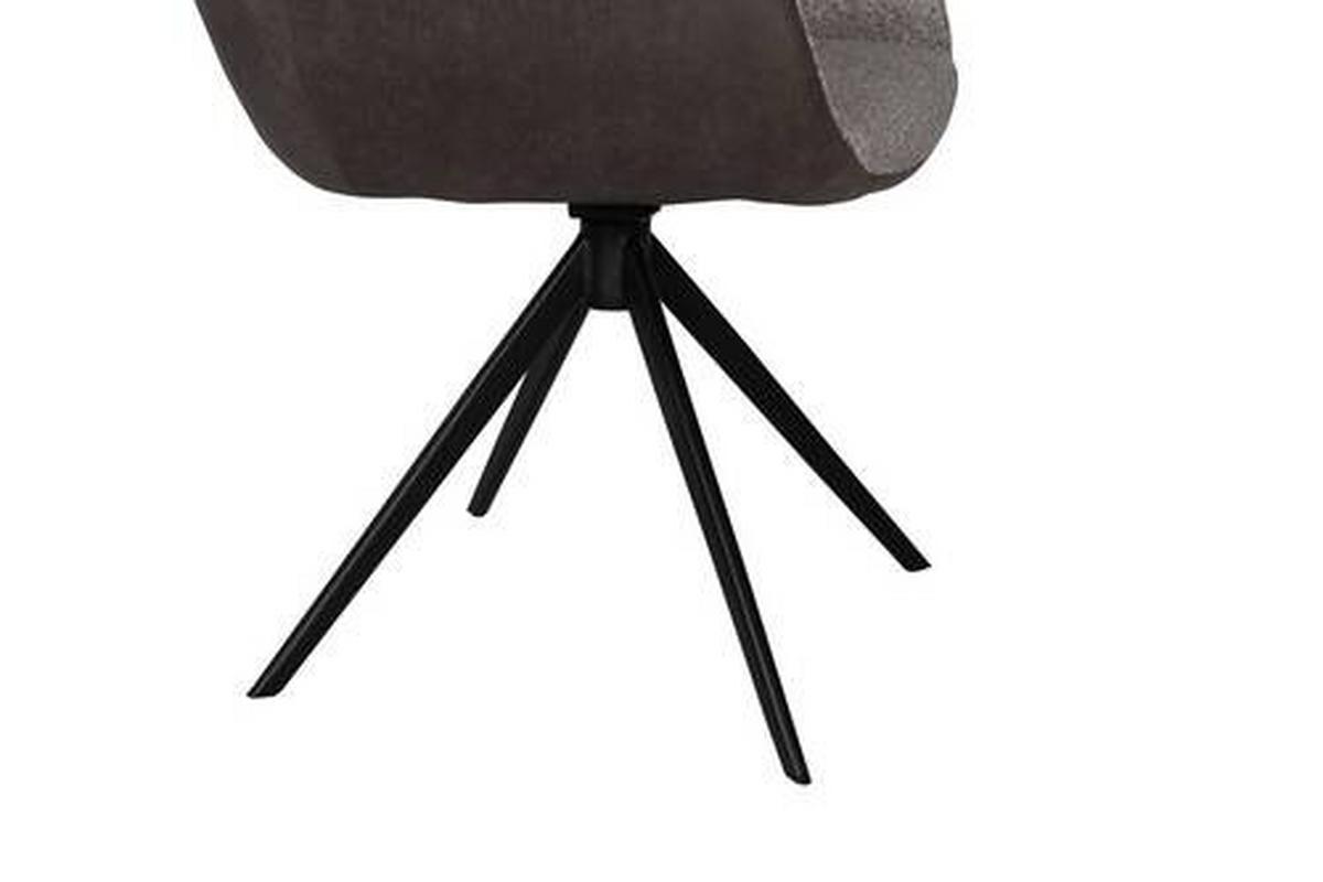 KRZESŁO Z PODŁOKIETNIKAMI FONS - kolor bagienny/greige, Design, metal/tkanina (61/85/61cm) - Valdera