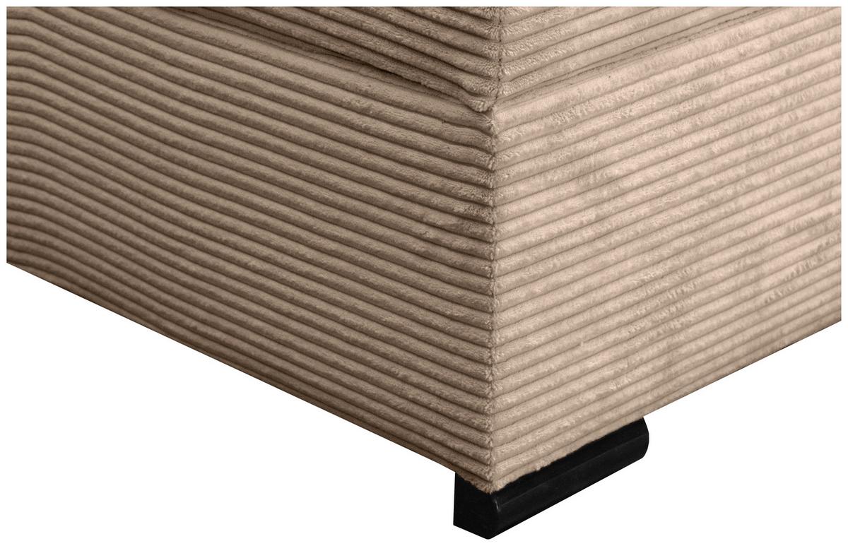 Boxspringbett Malaga ohne Fußteil Braun ca. 180x200cm - Silberfarben/Schwarz, KONVENTIONELL, Holzwerkstoff/Kunststoff (180/200cm) - Premium Living