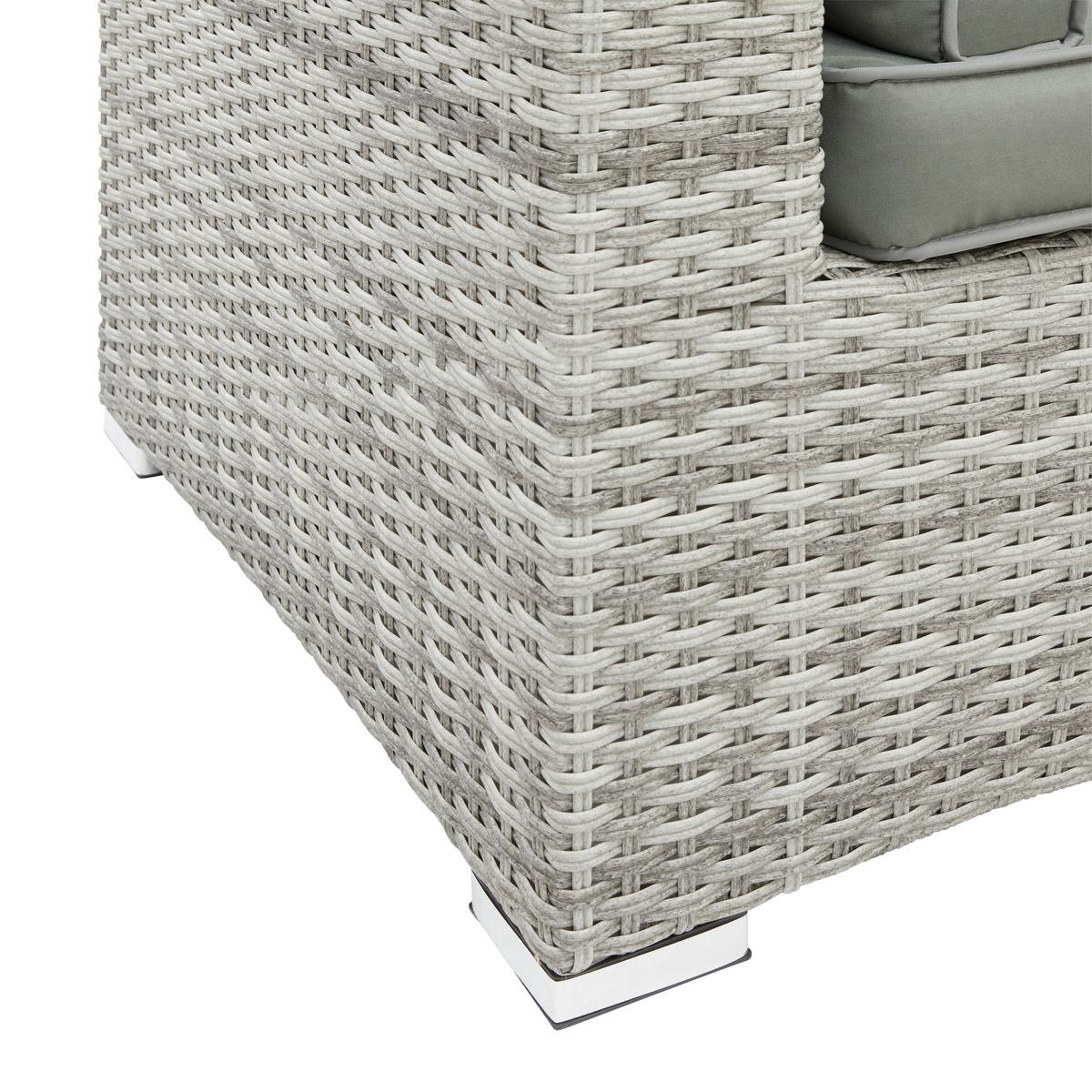 Loungegarnitur Parga in Grau - Grau, Modern, Glas/Kunststoff - Mömax