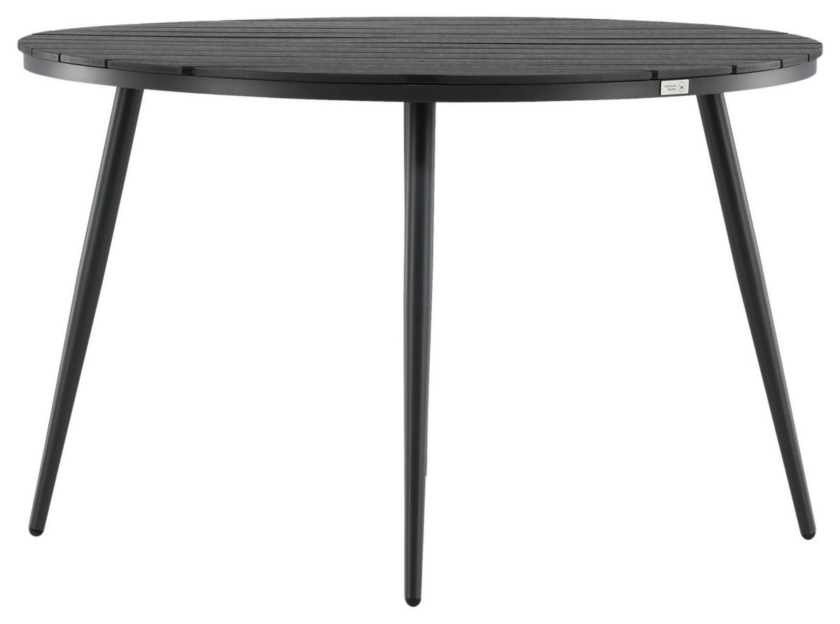 Gartentisch Break ca. 120x74 cm Schwarz - Schwarz, KONVENTIONELL, Kunststoff/Metall (120/74cm) - Gardenson