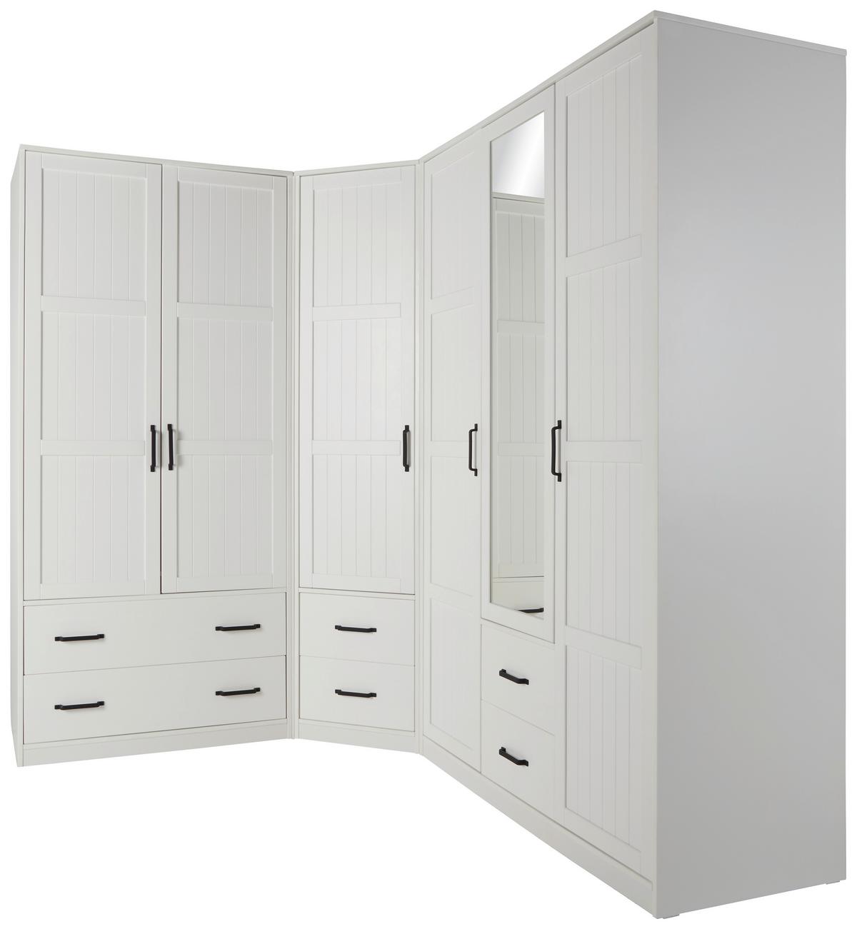 DULAP USI ROTATIVE MADITA 2T/2L - alb, Romantik / Landhaus, lemn (100/220/60cm) - Mömax