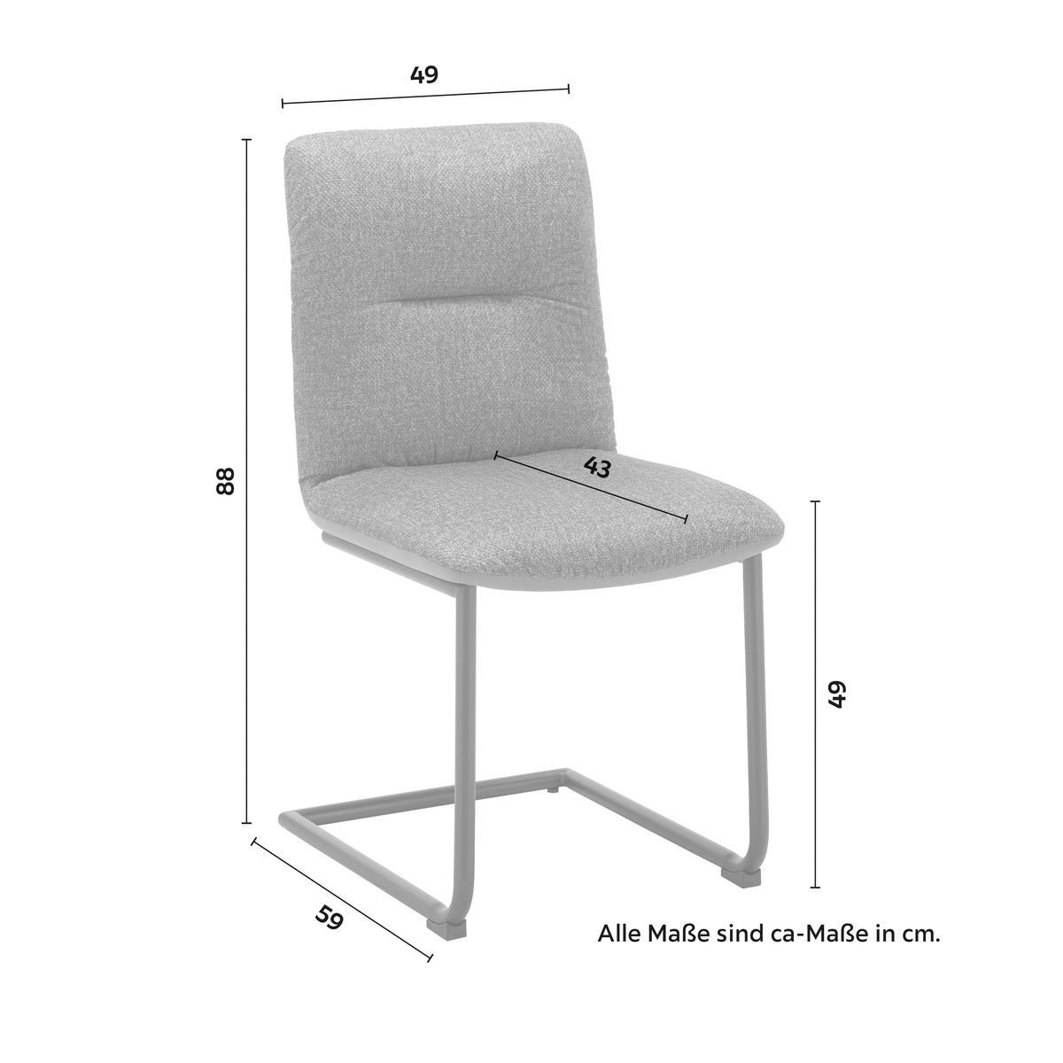 KRZESŁO NA PŁOZIE SARAH - ciemnoszary/czarny, Modern, metal/drewno (49/88/59cm) - Bessagi Home