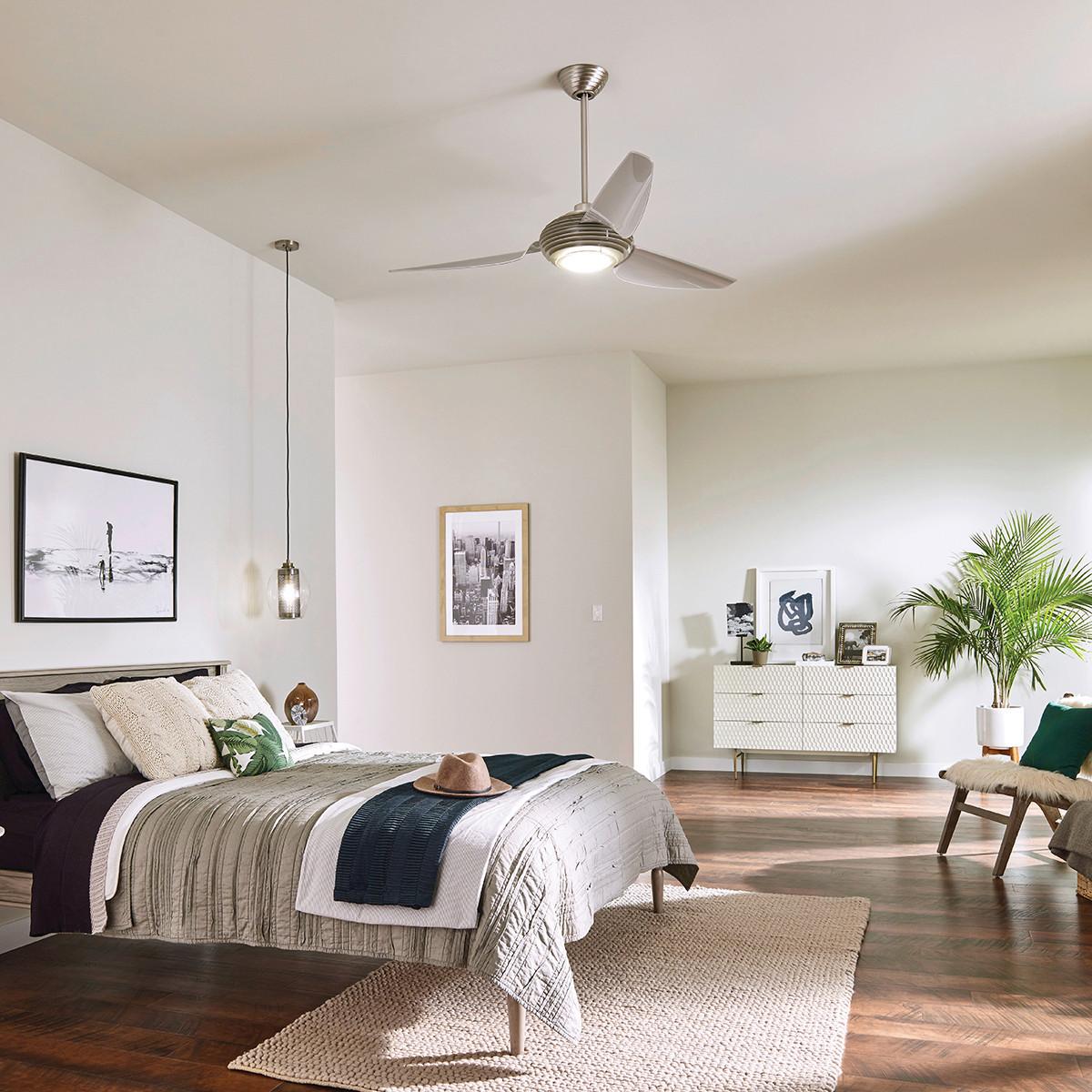 Stropni Ventilator Voya - boje oplemenjenog čelika/boje šampanjca, Design, plastika (152/38cm)