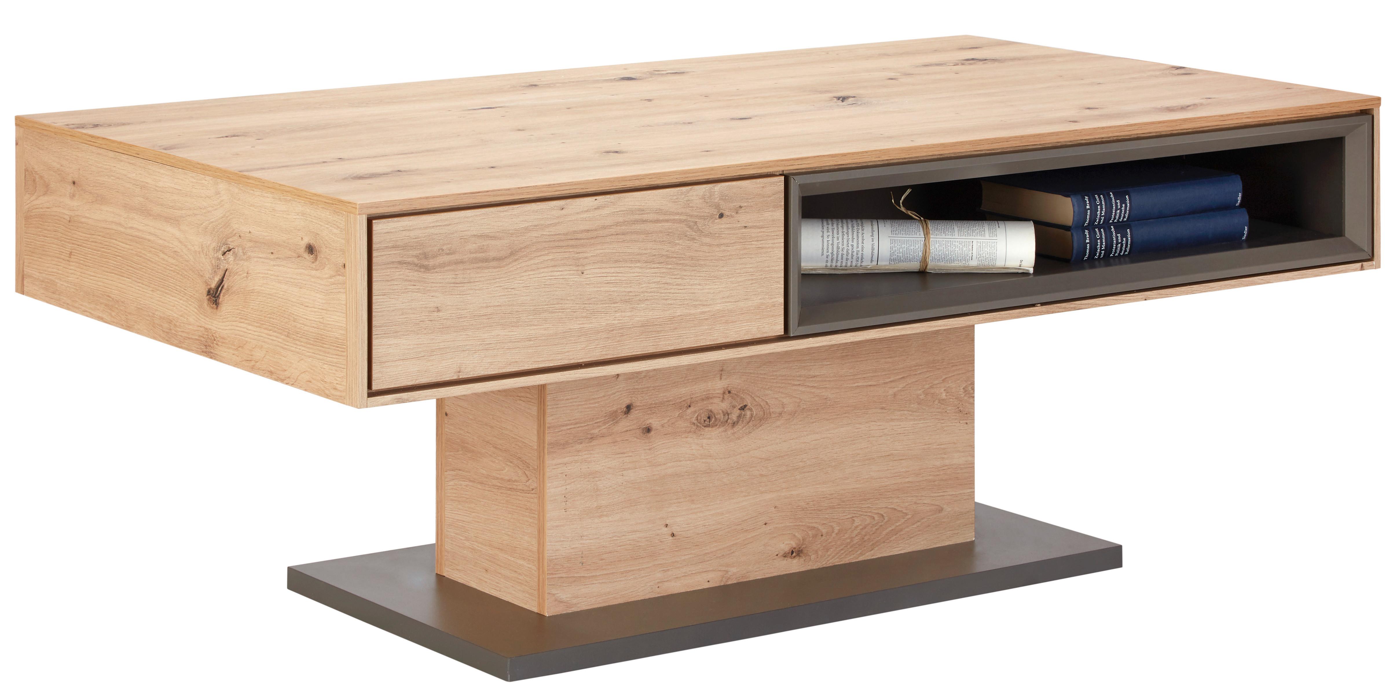 STOLIK KAWOWY SENSAI   -HOM IN- - kolor dębowy/dąb artisan, Design, materiał drewnopochodny (115/65/44cm) - Hom`in