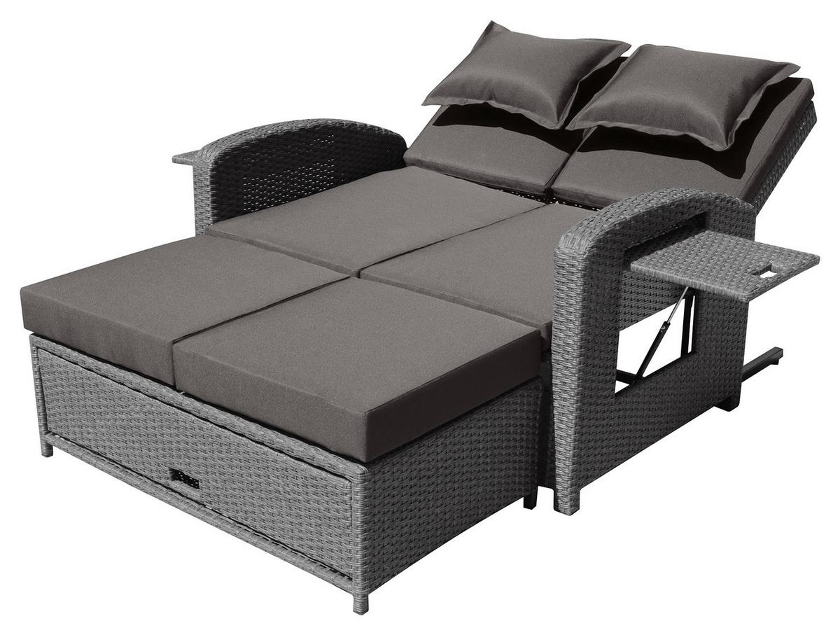 Vrtna Zofa Bahia Rondo, Rjava, Siva, Raztegljiva - siva/rjava, Moderno, kovina/umetna masa (117/95/74cm) - Greemotion