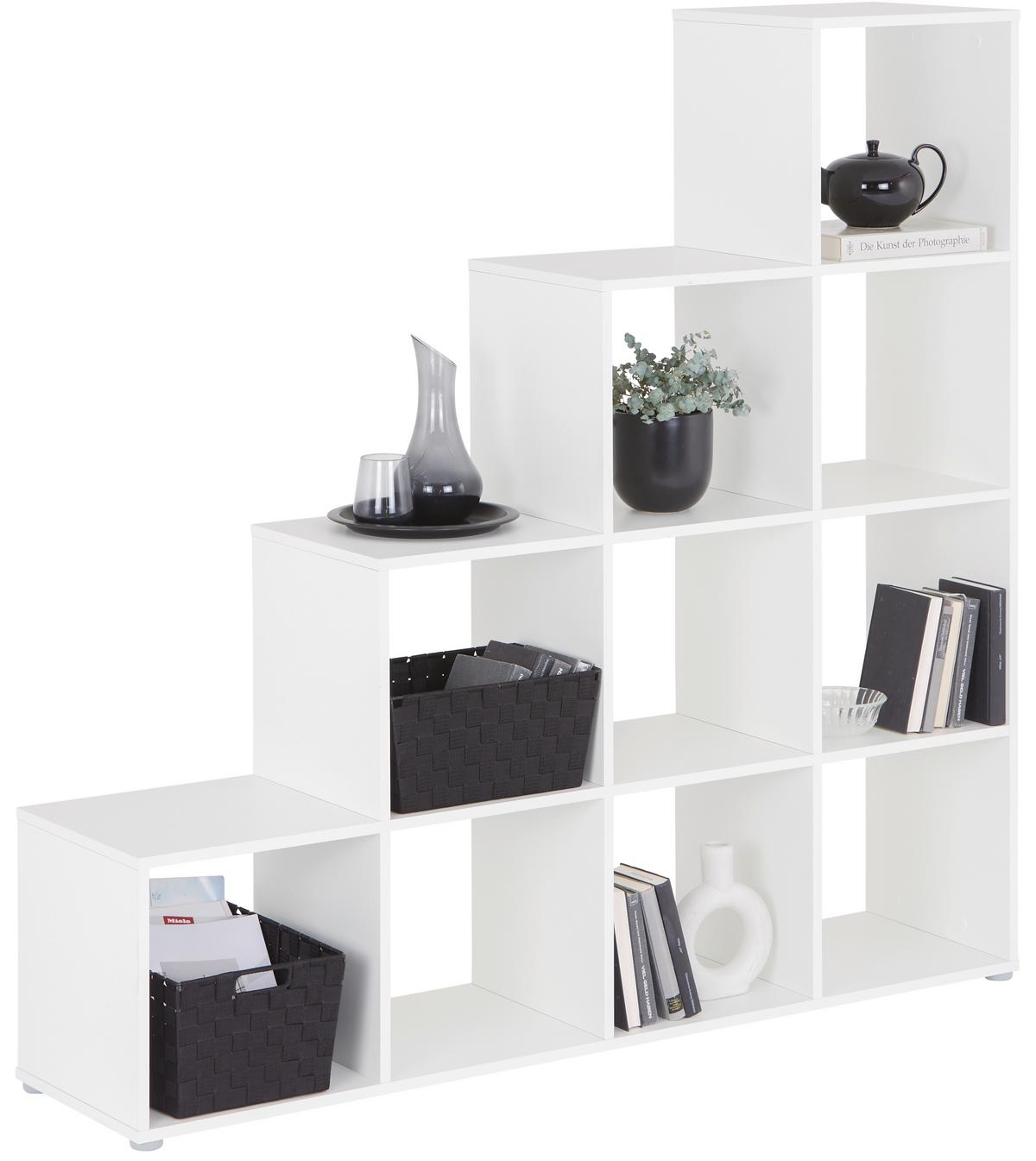 Polica Pisa 4 - bijela, Moderno, drvni materijal (149/148/35cm) - Modern Living