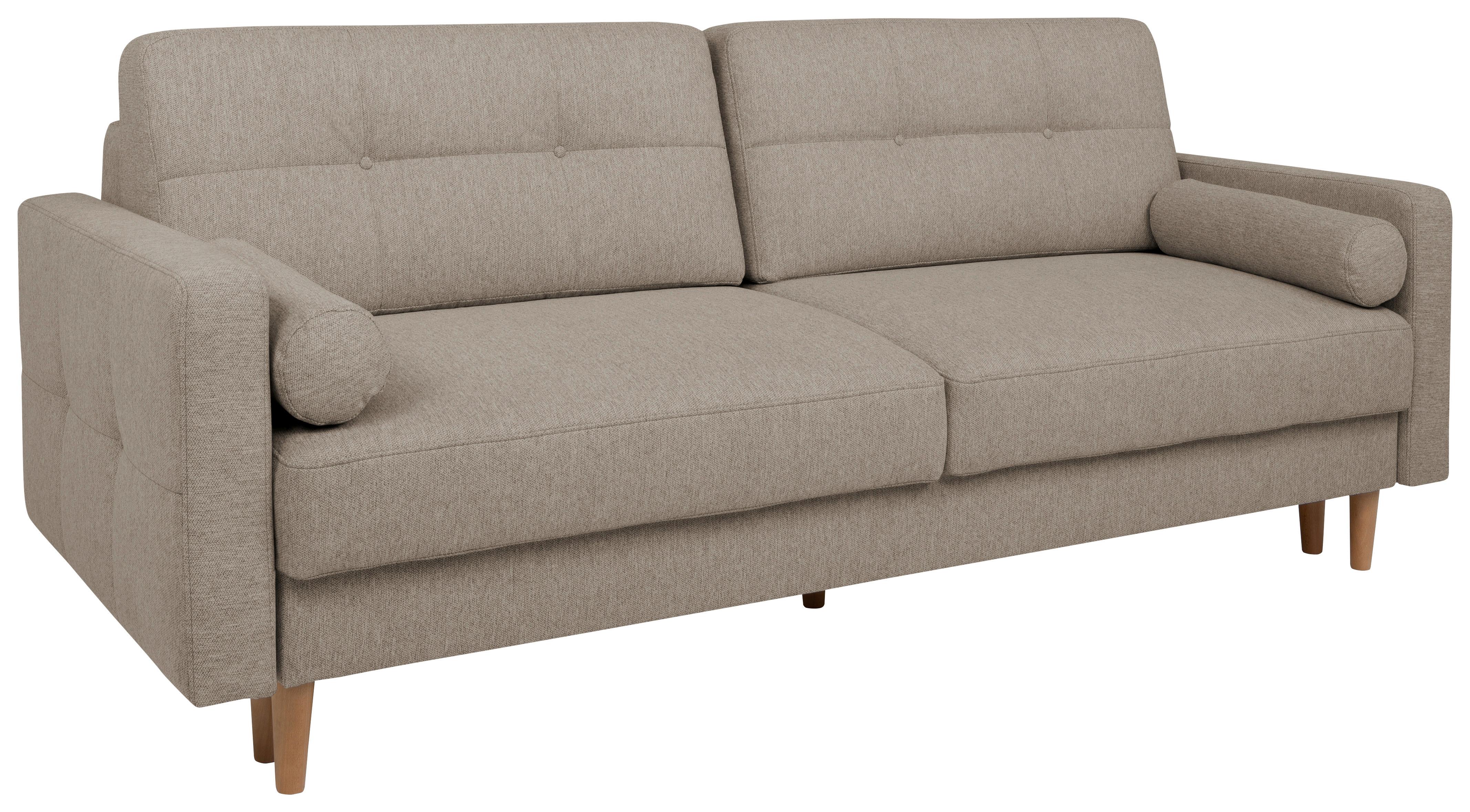 Canapea extensibila NORET - bej, Konventionell, textil (222/93/99cm) - Modern Living