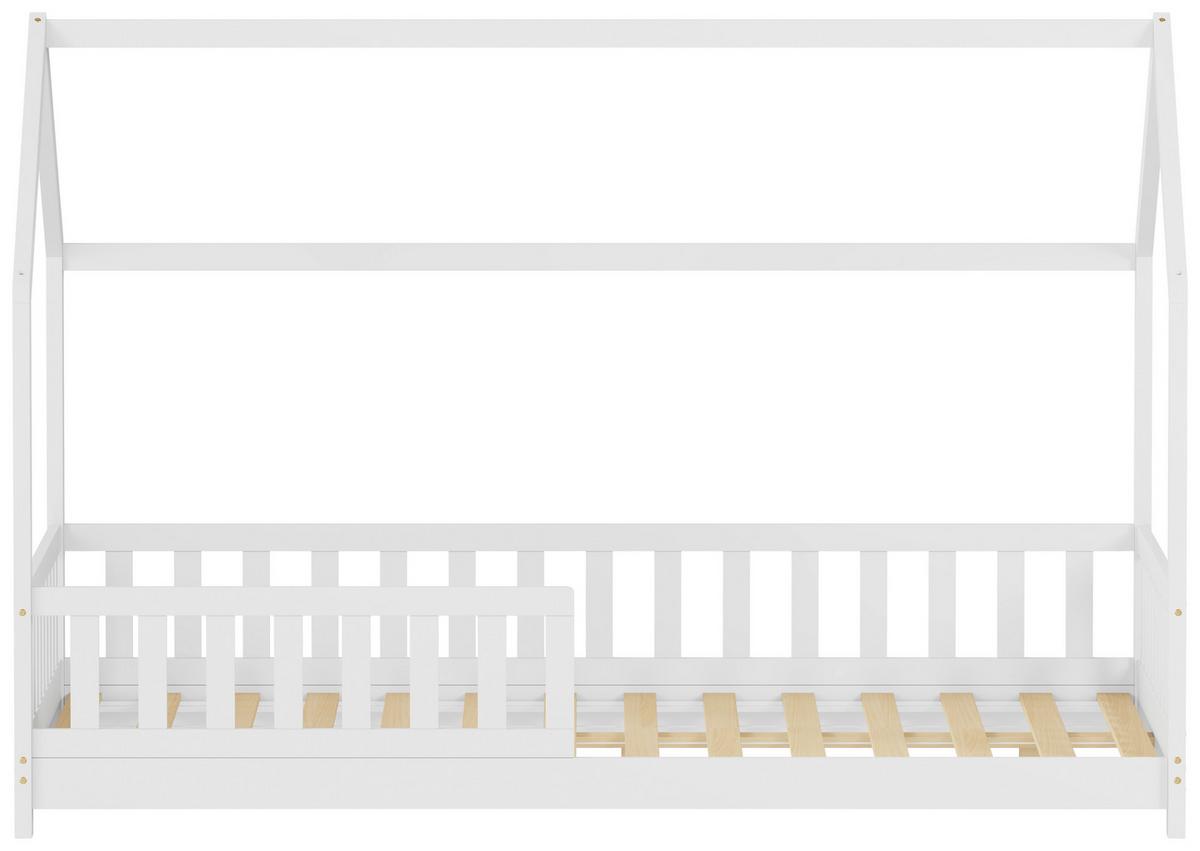 Bodenbett Kids - Weiss/Naturfarben, Konventionell, Holz (120/200cm) - Mömax
