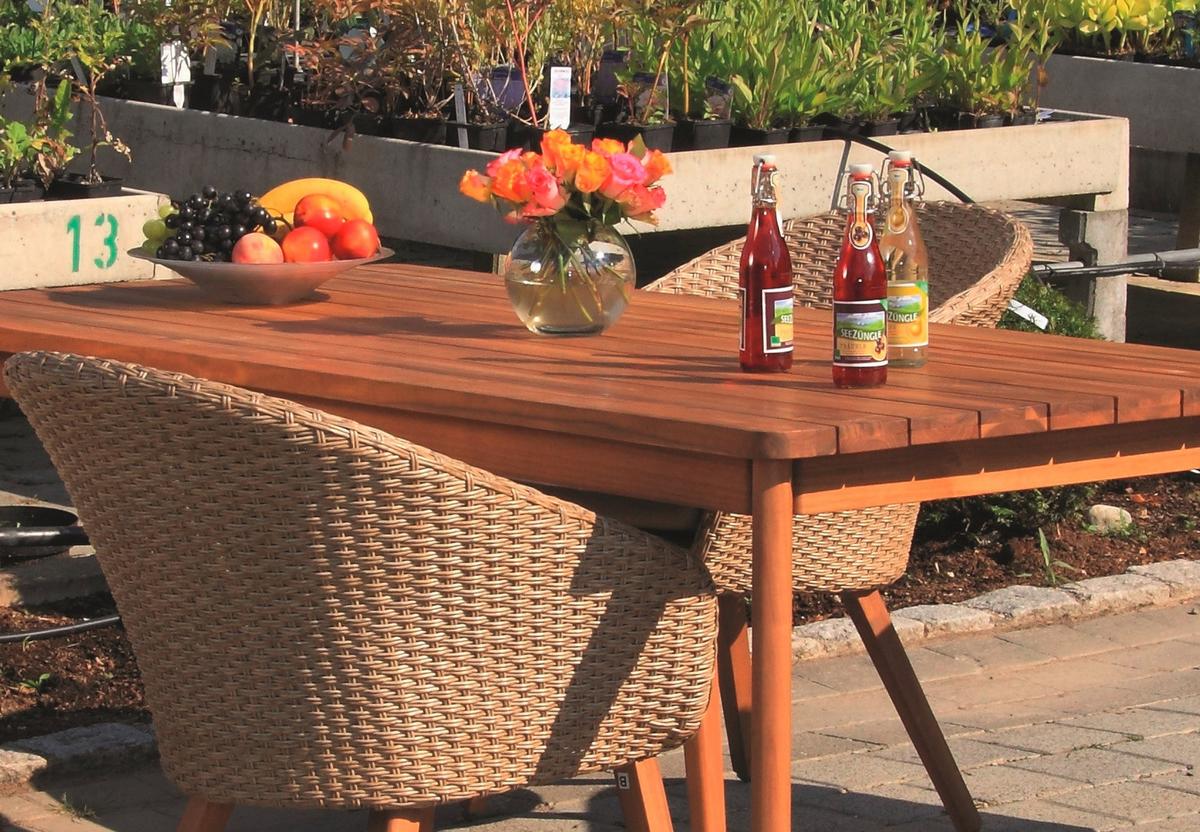 Gartensessel-Set 4-tlg. Atacama Akazienholz - Akaziefarben/Teakfarben, Basics, Holz/Kunststoff (62/77/74cm) - Acamp