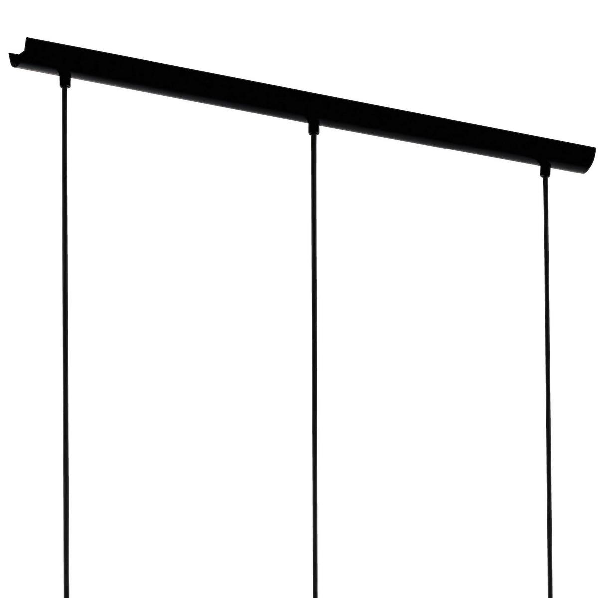 Hängeleuchte Montefino in Schwarz max. 60 Watt - Klar/Schwarz, MODERN, Glas/Metall (73/11/110cm)