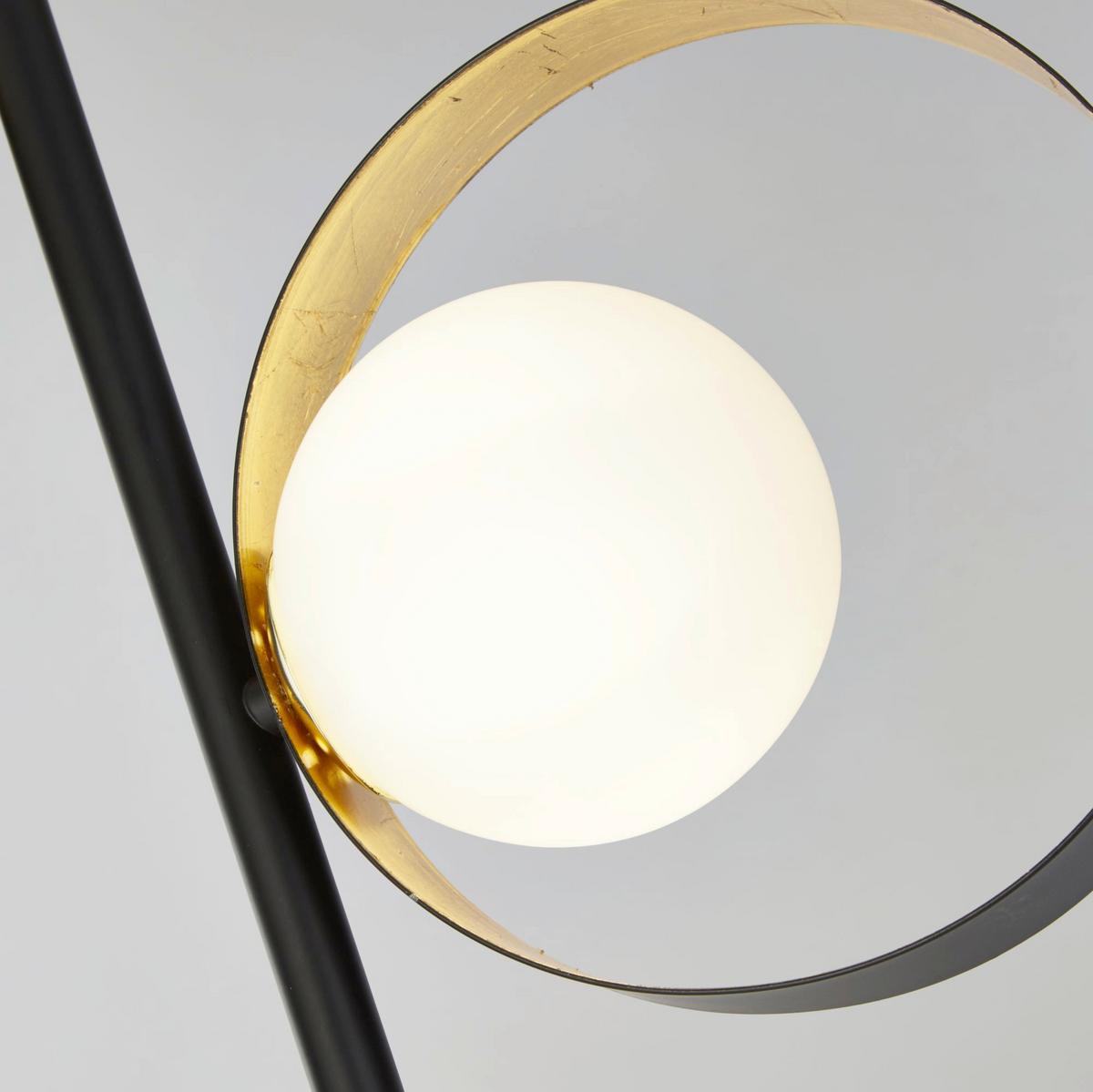 Állólámpa Orbital Eu8143bgo - fekete/aranyszínű, Design, üveg/fém (39/23/149cm)
