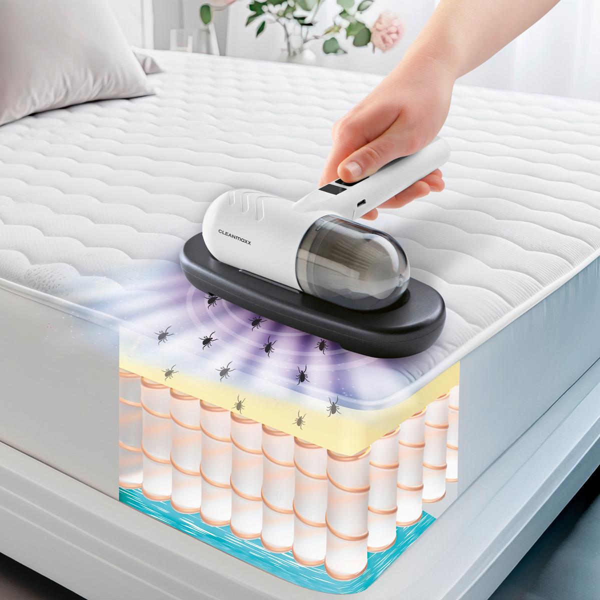 Milbensauger Akku Grau/Weiß - Weiß/Grau, Basics, Kunststoff (21/17,5/7cm)