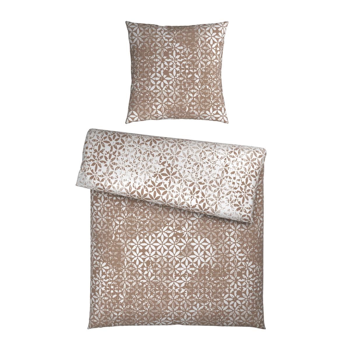 Bettwäsche Daniela Taupe ca. 135x200cm - Taupe, KONVENTIONELL, Textil (135/200cm) - Mömax