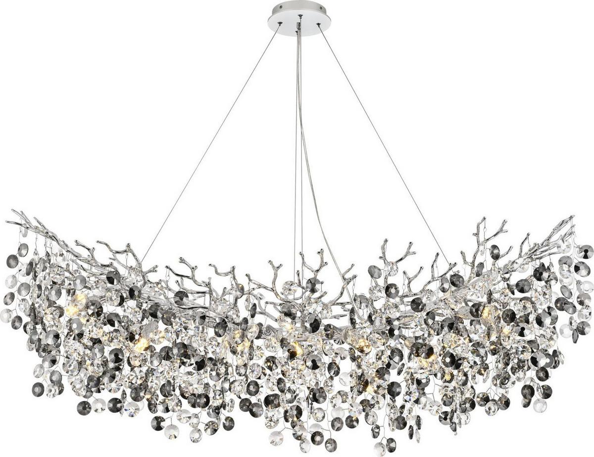 LAMPA WISZĄCA IPSWICH *SBN* - kolor chromowy, Lifestyle, metal/szkło (120/44/150cm) - Novel