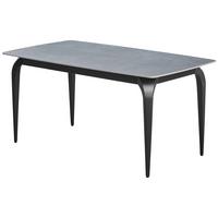 Jedilna Miza Ibiza, Keramika, Siva, 160x90 - siva/črna, Moderno, kovina/keramika (160/90/76cm)