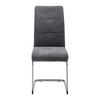 SVIKTSTOL LUCIE - kromfärg/grå, Modern, metall/trä (42,5/98/45cm) - Bessagi Home