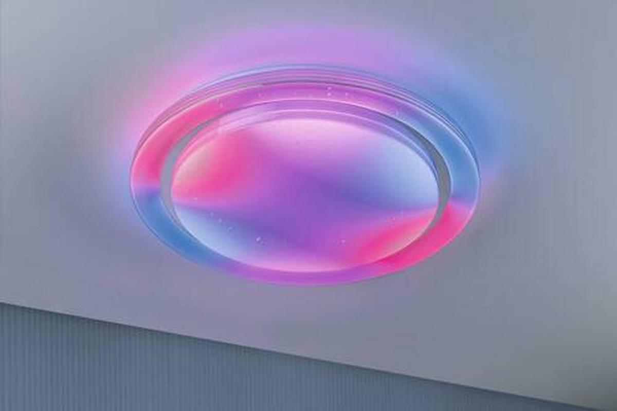 Deckenleuchte Rainbow Weiß/Chromfarben max. 38,5 W - Chromfarben/Weiß, Basics, Kunststoff/Metall (48,5/7,5cm) - Paulmann