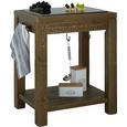 Küchenarbeitstisch aus Echtholz - Naturfarben/Grau, LIFESTYLE, Holz/Stein (70/55/85cm) - PREMIUM LIVING