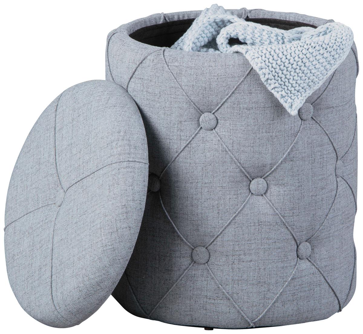 Hocker Yapaka Grau - Grau, KONVENTIONELL, Holzwerkstoff/Kunststoff (34/40/34cm) - MID.YOU