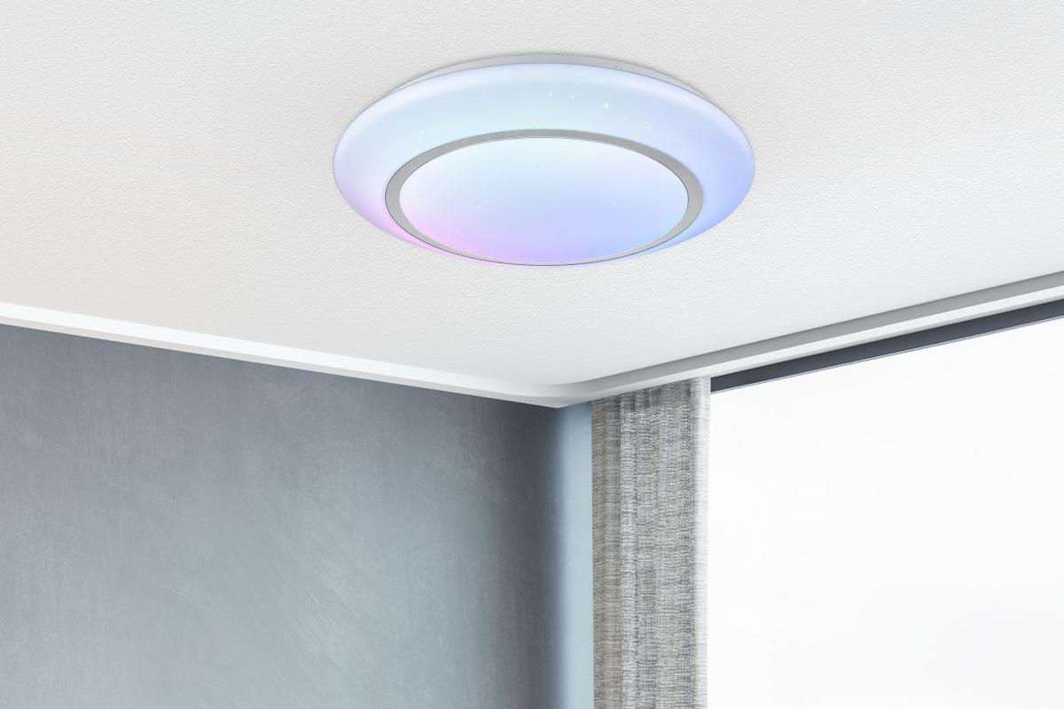 LAMPA SUFITOWA LED RAINBOW *SBN*SH* - biały, Lifestyle, tworzywo sztuczne/metal (50/9cm) - Novel