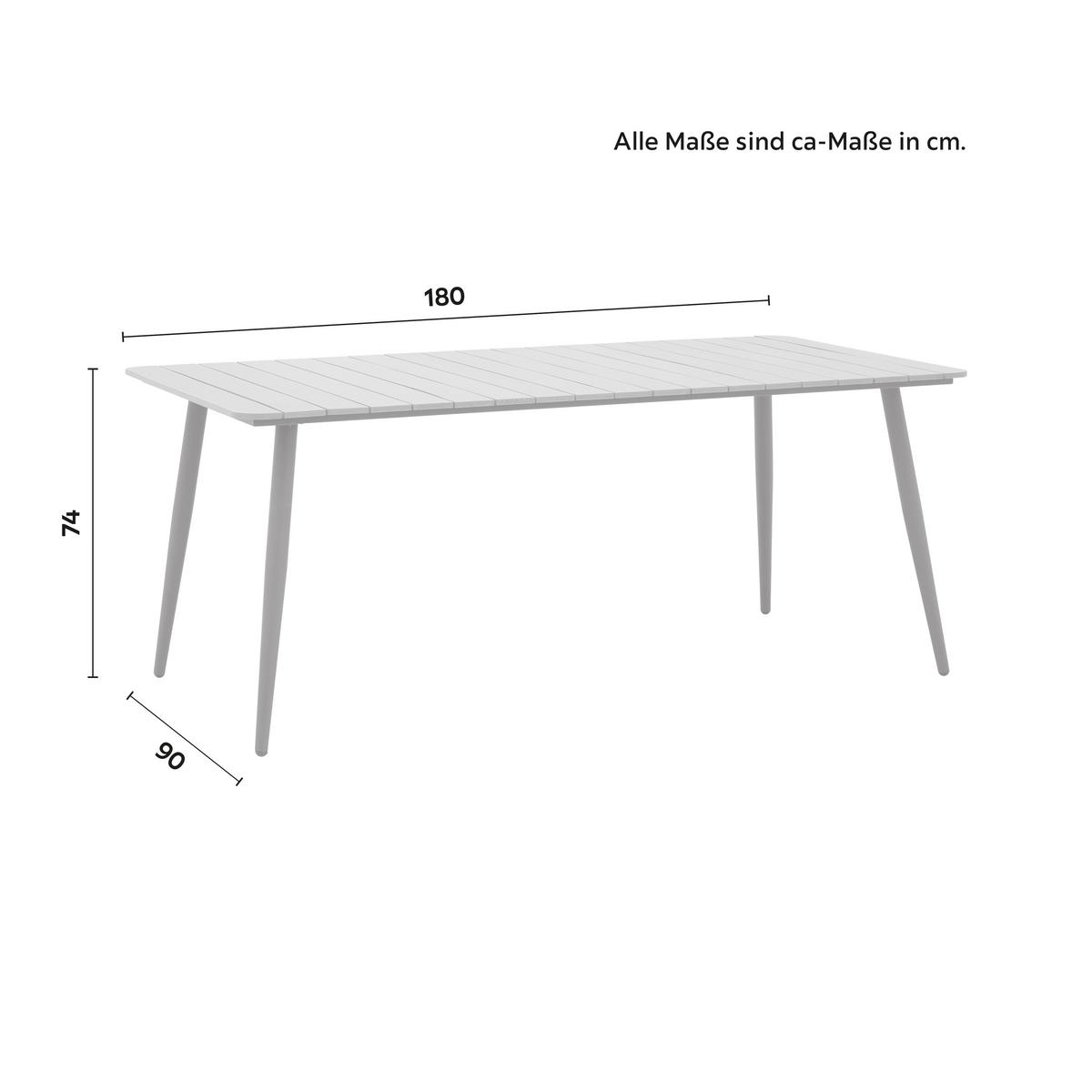Set grădină Zophia - gri închis/culoare natur, Modern, plastic/metal (180/74/90cm) - Bessagi Garden