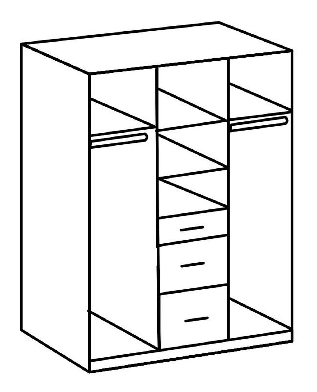 Ormar S Klasičnim Vratima Clack - bijela/srebrne boje, Basics, drvni materijal (135/199/58cm) - Modern Living