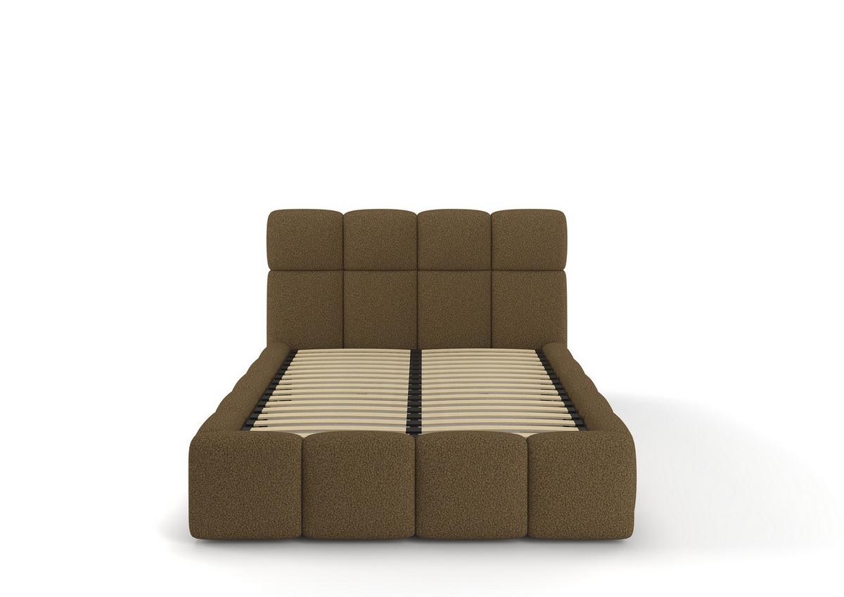Kárpitozott Ágykeret Fluffy A - világosbarna, Modern, műanyag/faalapú anyag (160/200cm)