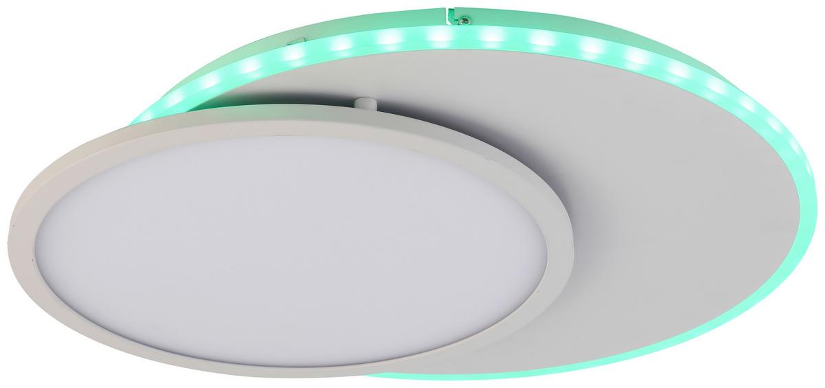 LED-Deckenleuchte Clarence max. 23 Watt - Weiss, Modern, Kunststoff/Metall (52/45/5cm) - Premium Living